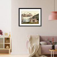 Historic Framed Print, Glocknerhaus with Pasterze and Grossglockner Carinthia Austro-Hungary,  17-7/8" x 21-7/8"