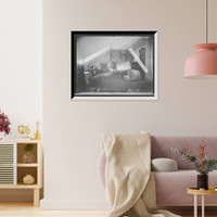 Historic Framed Print, [Mrs. Washington's bedroom, Mt. Vernon],  17-7/8" x 21-7/8"