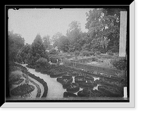 Historic Framed Print, [The Flower garden, Mt. Vernon] - 2,  17-7/8" x 21-7/8"