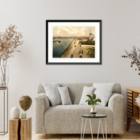Historic Framed Print, The harbor Littlehampton England,  17-7/8" x 21-7/8"