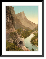 Historic Framed Print, Hochstegtunnel and Planspitze Austro-Hungary,  17-7/8" x 21-7/8"