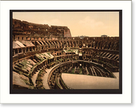 Historic Framed Print, Interior of Coliseum Rome Italy,  17-7/8" x 21-7/8"