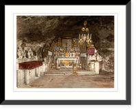 Historic Framed Print, Interior of the Grotto of the Agony Jerusalem Holy Land,  17-7/8" x 21-7/8"