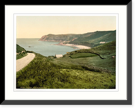 Historic Framed Print, Jersey Bonne Nuit Bay Channel Islands England,  17-7/8" x 21-7/8"