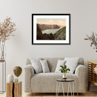 Historic Framed Print, Jersey coast from the Devils Hole Channel Islands England,  17-7/8" x 21-7/8"