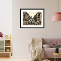 Historic Framed Print, Kaiserstrasse Frankfort on Main (i.e. Frankfurt am Main) Germany,  17-7/8" x 21-7/8"