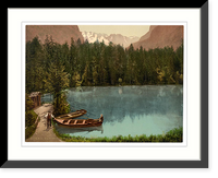 Historic Framed Print, Kander Valley and Blausee Mount Doldenhorn Bernese Oberland Switzerland,  17-7/8" x 21-7/8"