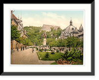 Historic Framed Print, Kossuth Monument Miskolez Hungary Austro-Hungary,  17-7/8" x 21-7/8"