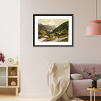 Historic Framed Print, Lauterbrunnen Valley Bernese Oberland Switzerland,  17-7/8" x 21-7/8"