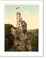 Historic Framed Print, Lichtenstein Castle Wurtemburg Germany,  17-7/8" x 21-7/8"