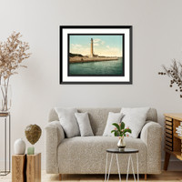 Historic Framed Print, The lighthouse Dunkirk France,  17-7/8" x 21-7/8"