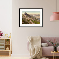 Historic Framed Print, Looking toward Glarnisch Pilatus Switzerland,  17-7/8" x 21-7/8"