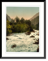 Historic Framed Print, Lutschinen Valley Bernese Oberland Switzerland,  17-7/8" x 21-7/8"