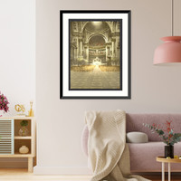 Historic Framed Print, The Madeleine interior Paris France,  17-7/8" x 21-7/8"