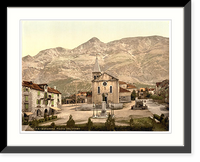 Historic Framed Print, Makarska Cathedral Square Dalmatia Austro-Hungary,  17-7/8" x 21-7/8"