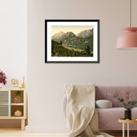 Historic Framed Print, Mittelgrat and Lomnitzer Spitze Tatra Austro-Hungary,  17-7/8" x 21-7/8"