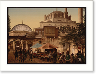 Historic Framed Print, Mosque and street Scutari Constantinople Turkey,  17-7/8" x 21-7/8"