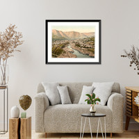 Historic Framed Print, Mostar general view Herzegowina Austro-Hungary,  17-7/8" x 21-7/8"