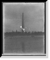Historic Framed Print, [Washington, D.C., the Monument & Bureau of Engraving],  17-7/8" x 21-7/8"