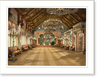 Historic Framed Print, Music room Neuschwanstein Castle Upper Bavaria Germany,  17-7/8" x 21-7/8"