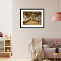 Historic Framed Print, Music room Neuschwanstein Castle Upper Bavaria Germany,  17-7/8" x 21-7/8"