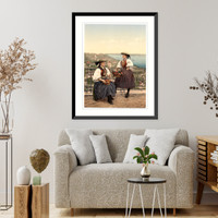 Historic Framed Print, National Vierlander costume Hamburg Germany - 2,  17-7/8" x 21-7/8"