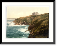 Historic Framed Print, Newquay Beacon Cove Cornwall England,  17-7/8" x 21-7/8"