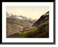 Historic Framed Print, Oetz Valley view from Hochjoch Hotel with the Wildspitze Tyrol Austro-Hungary,  17-7/8" x 21-7/8"