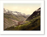 Historic Framed Print, Oetz Valley view from Hochjoch Hotel with the Wildspitze Tyrol Austro-Hungary,  17-7/8" x 21-7/8"