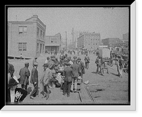Historic Framed Print, [Lunch hour on the docks, Jacksonville, Fla.],  17-7/8" x 21-7/8"