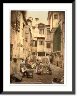 Historic Framed Print, Old Venetian courtyard Venice Italy,  17-7/8" x 21-7/8"