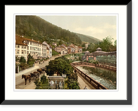 Historic Framed Print, Olga Street Wildbad Wurtemburg Germany,  17-7/8" x 21-7/8"