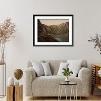 Historic Framed Print, Opstigningen til Nordkap Hornviken Norway,  17-7/8" x 21-7/8"