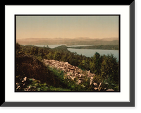 Historic Framed Print, Panorama from Bolkesjo Telemarken (i.e Telemark) Norway,  17-7/8" x 21-7/8"