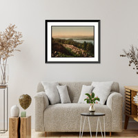 Historic Framed Print, Panorama from Bolkesjo Telemarken (i.e Telemark) Norway,  17-7/8" x 21-7/8"