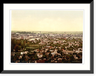 Historic Framed Print, Panoramic view Grosswardein Hungary Austro-Hungary,  17-7/8" x 21-7/8"