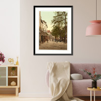 Historic Framed Print, The Pantiles looking North Tunbridge Wells England,  17-7/8" x 21-7/8"