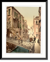 Historic Framed Print, Paradise Bridge Venice Italy,  17-7/8" x 21-7/8"