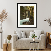 Historic Framed Print, Partenachklamm II Upper Bavaria Germany,  17-7/8" x 21-7/8"