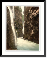 Historic Framed Print, Partnachklamm general view Upper Bavaria Germany,  17-7/8" x 21-7/8"