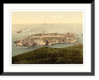 Historic Framed Print, Peel general view of castle Isle of Man England,  17-7/8" x 21-7/8" Historic Framed Print, Peel general view of castle Isle of Man England,  17-7/8" x 21-7/8"