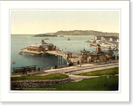 Historic Framed Print, The Pier with Drakes Island Plymouth England,  17-7/8" x 21-7/8"