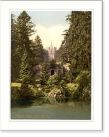 Historic Framed Print, Pluto Grotto and Hercules Wilhelmshohe Cassel (i.e.Kassel) Hesse-Nassau Germany,  17-7/8" x 21-7/8"