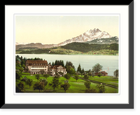 Historic Framed Print, The Polytechnic Chalet Seeburg (i.e. Seeberg) Lucerne Switzerland,  17-7/8" x 21-7/8"