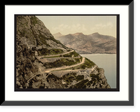 Historic Framed Print, Ponale Road Garda Lake of Italy,  17-7/8" x 21-7/8"