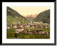 Historic Framed Print, Predazzo towards the Palagruppe Tyrol Austro-Hungary,  17-7/8" x 21-7/8"