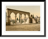 Historic Framed Print, Pulpit of the Cadi Borhan-ed-din Jerusalem Holy Land,  17-7/8" x 21-7/8"
