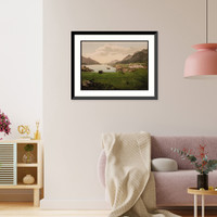 Historic Framed Print, Raftsund from Digermulen Lofoten Norway,  17-7/8" x 21-7/8"