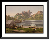 Historic Framed Print, Raftsund Lofoten Norway,  17-7/8" x 21-7/8"