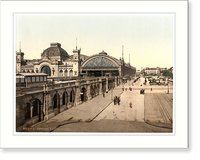 Historic Framed Print, Railway buildings Altstadt Dreseden Saxony Germany,  17-7/8" x 21-7/8"